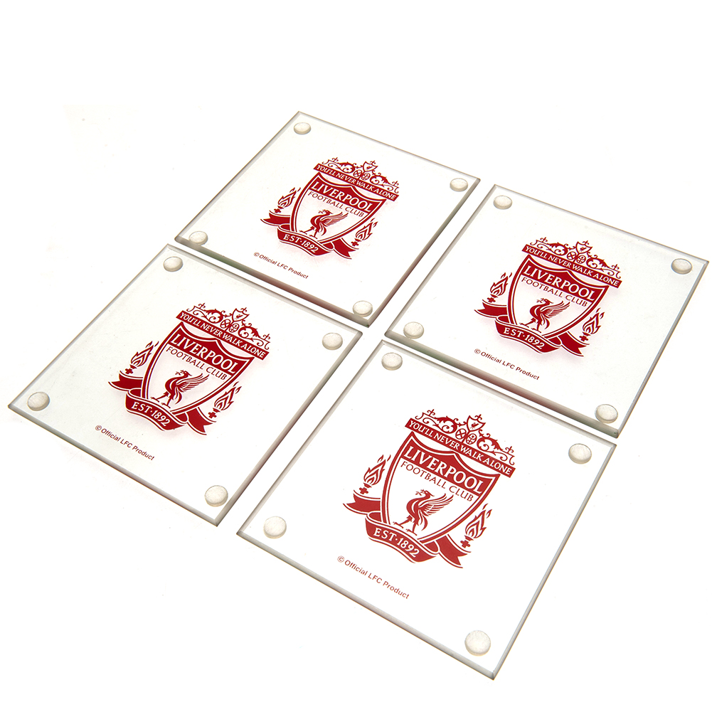 (image for) Liverpool FC 4pk Glass Coaster Set