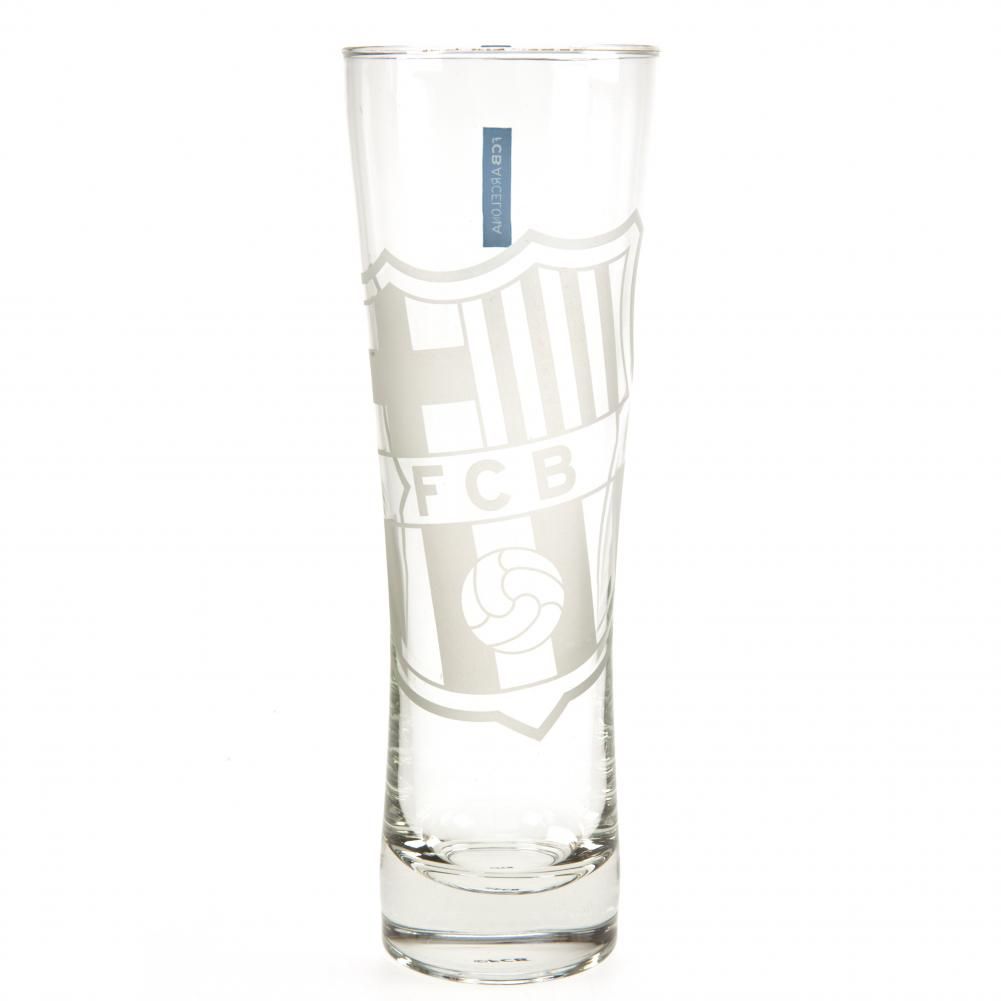 (image for) FC Barcelona Etched Crest Tall Beer Glass