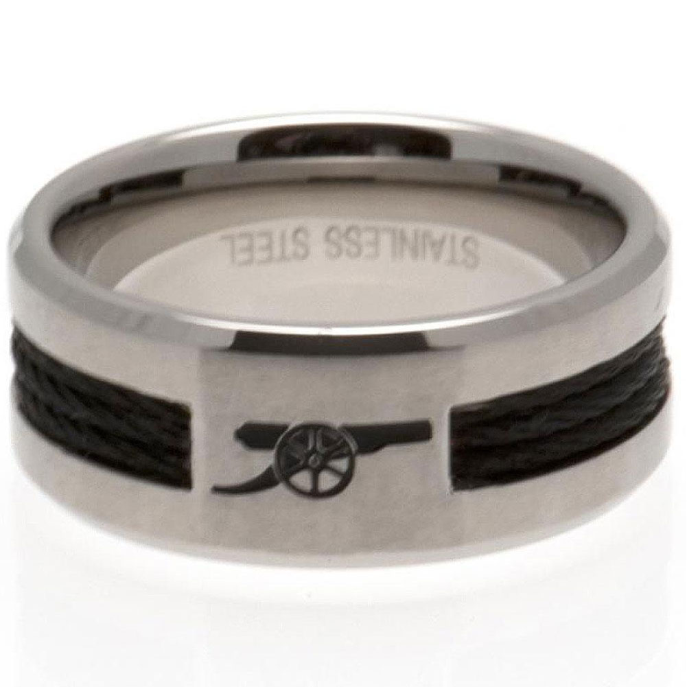 (image for) Arsenal FC Black Inlay Ring Large