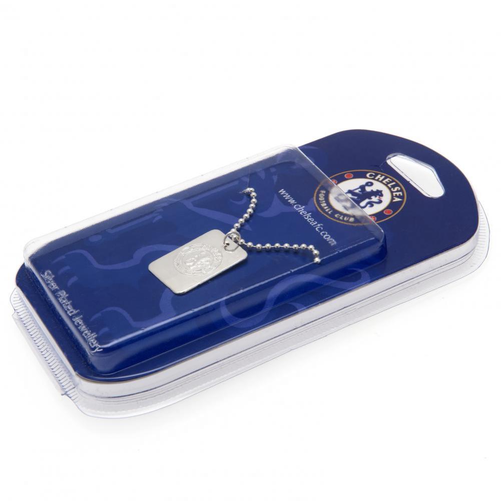 (image for) Chelsea FC Silver Plated Dog Tag & Chain