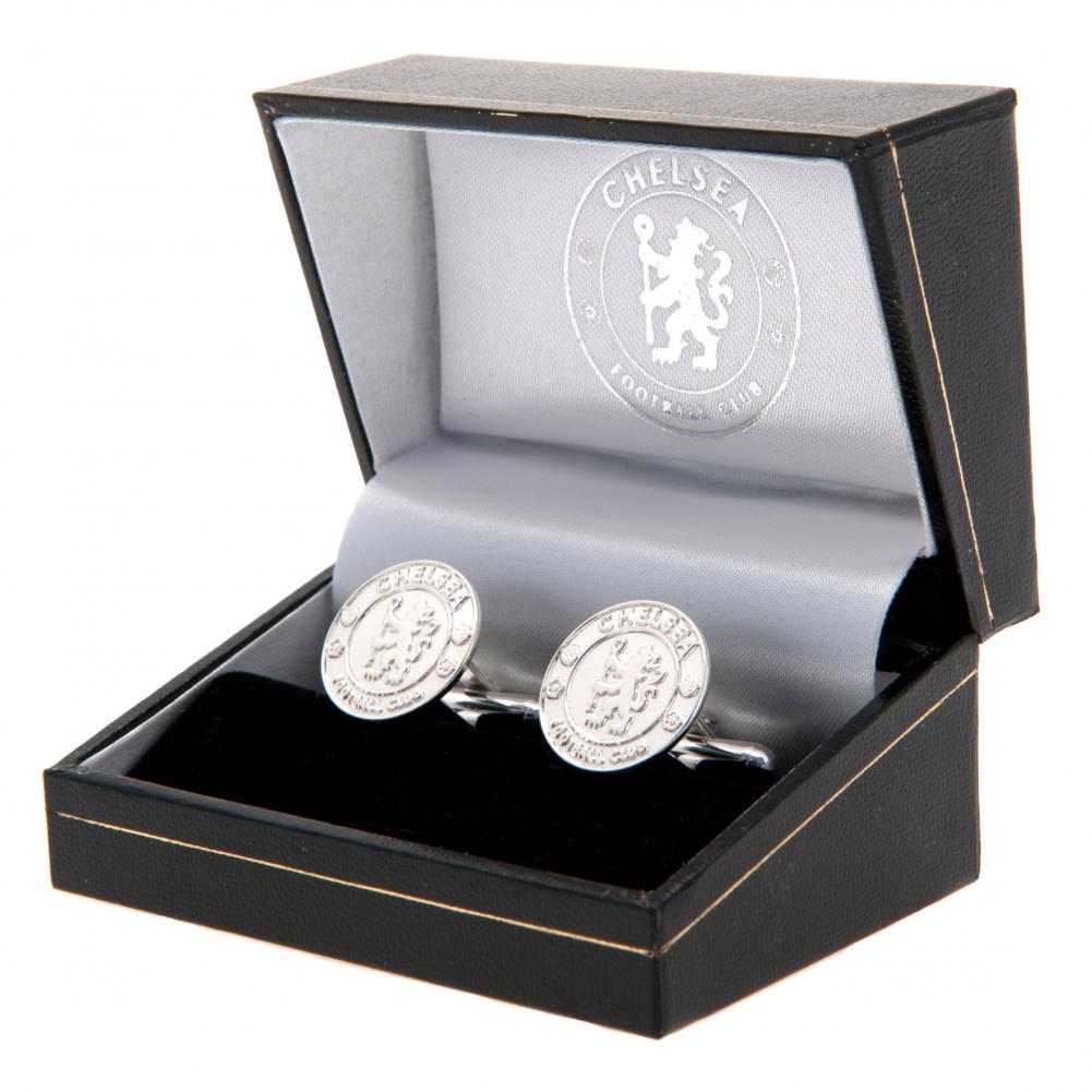 (image for) Chelsea FC Sterling Silver Crest Cufflinks
