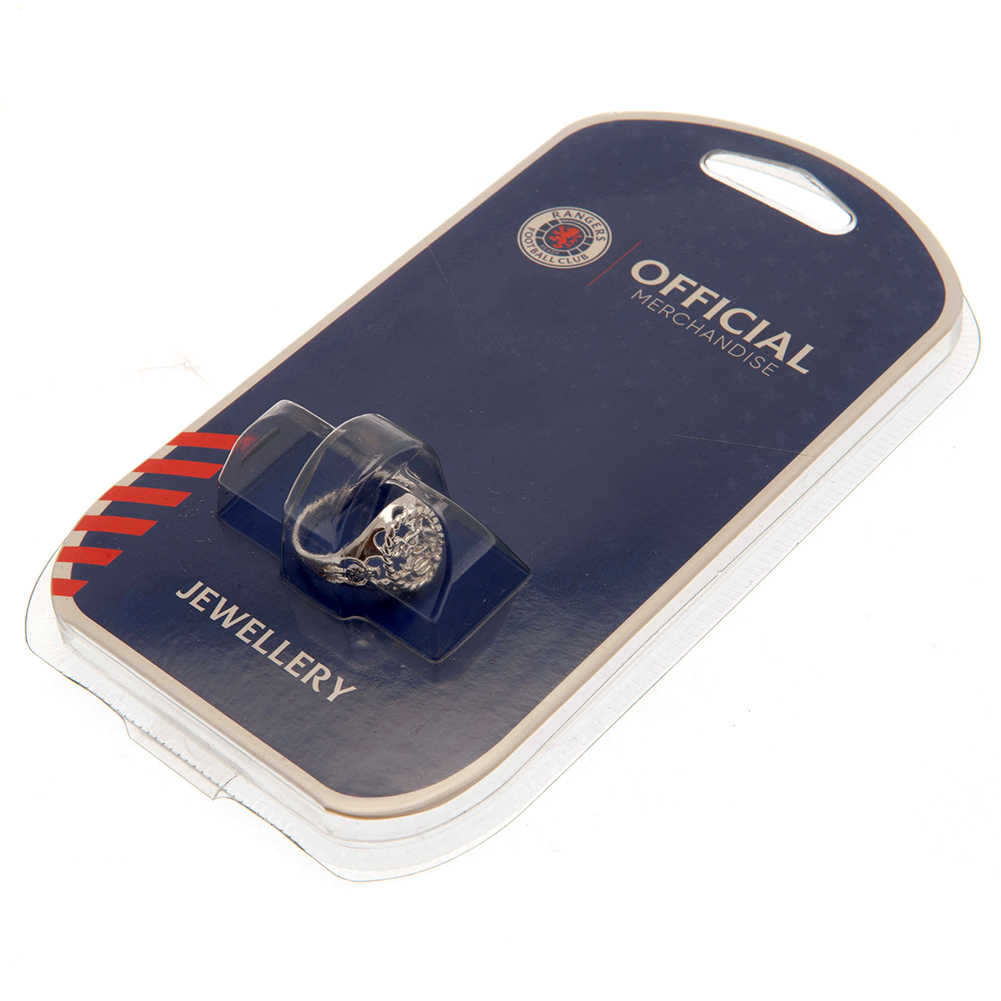 (image for) Rangers FC Silver Plated Crest Ring Large