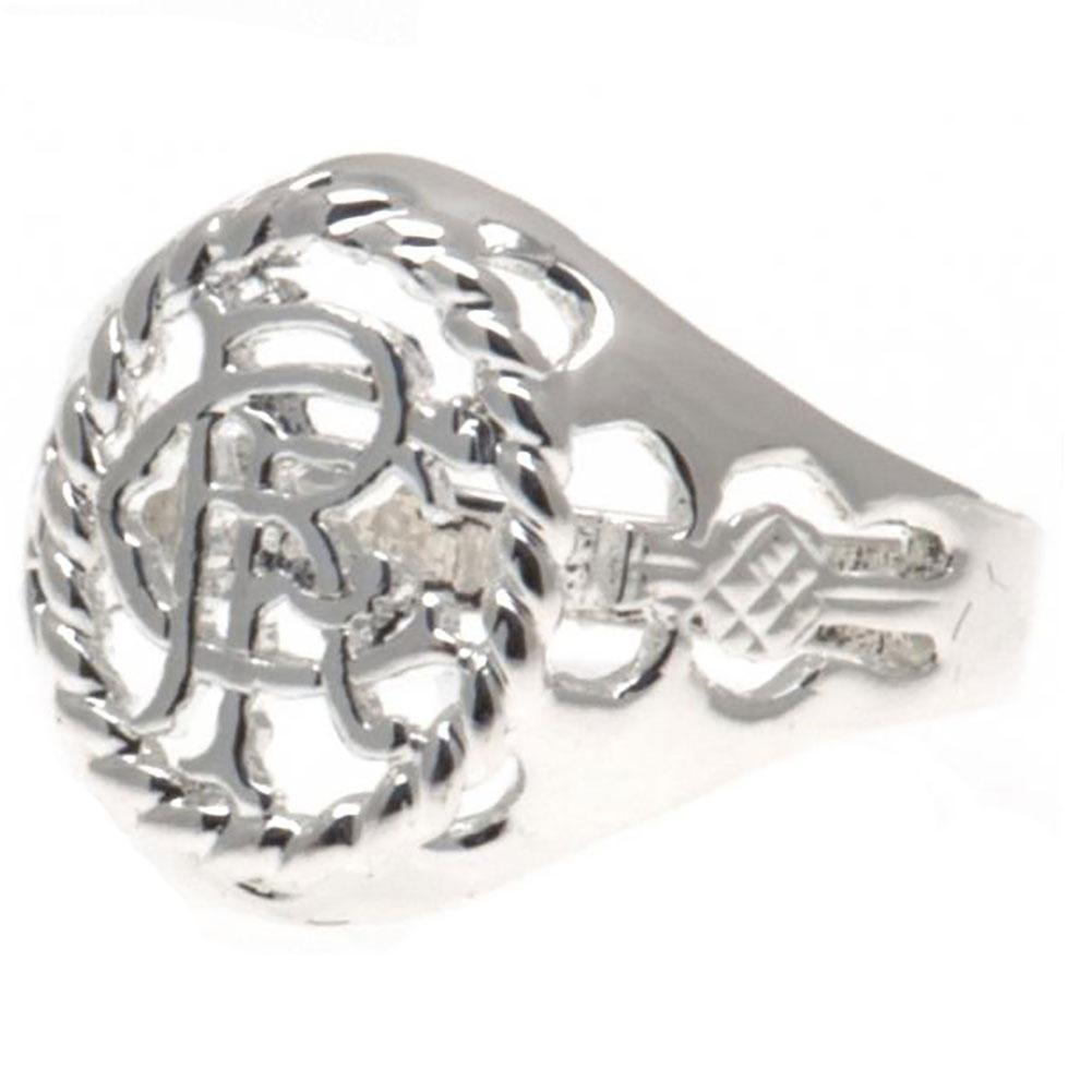 (image for) Rangers FC Silver Plated Crest Ring Large