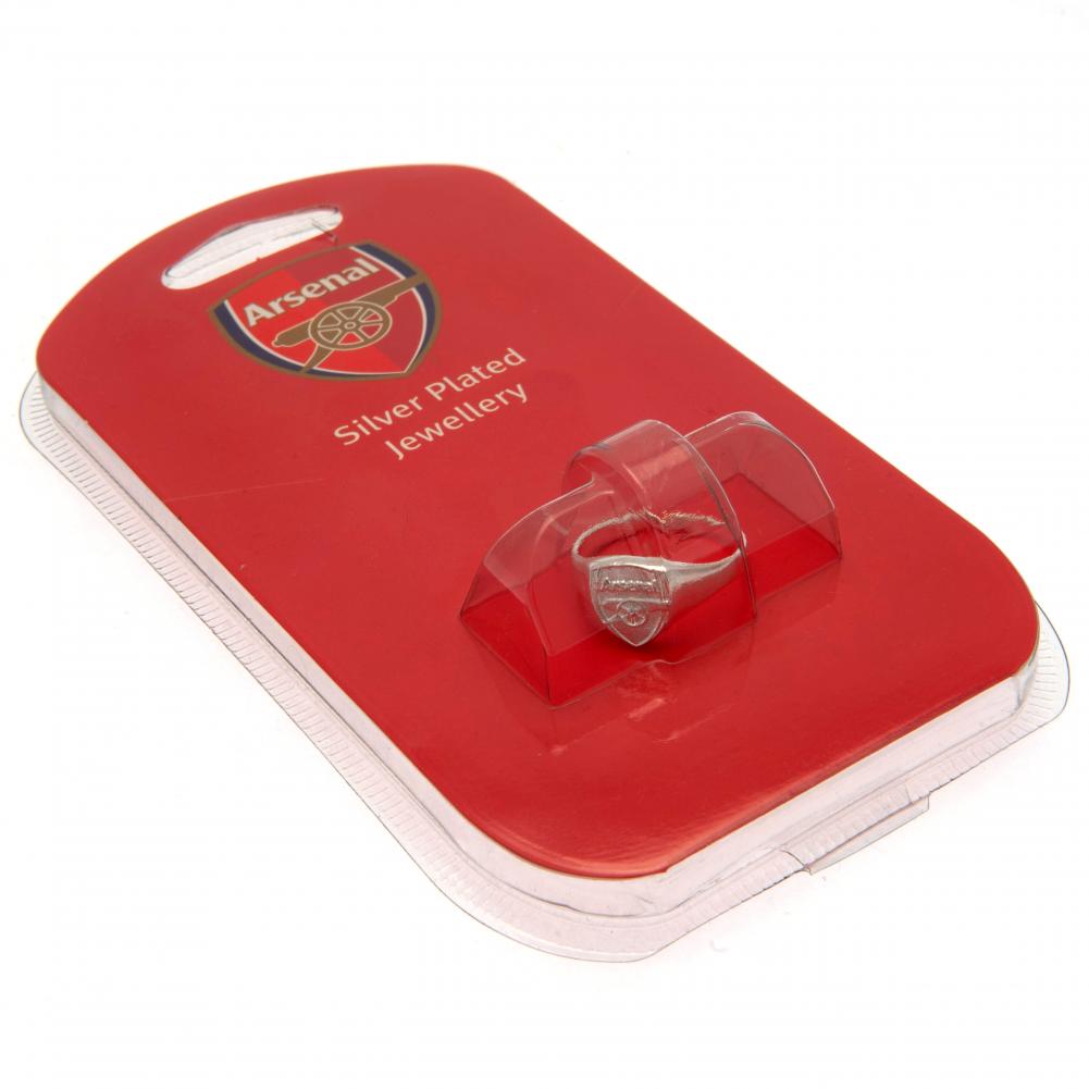 (image for) Arsenal FC Silver Plated Crest Ring Large