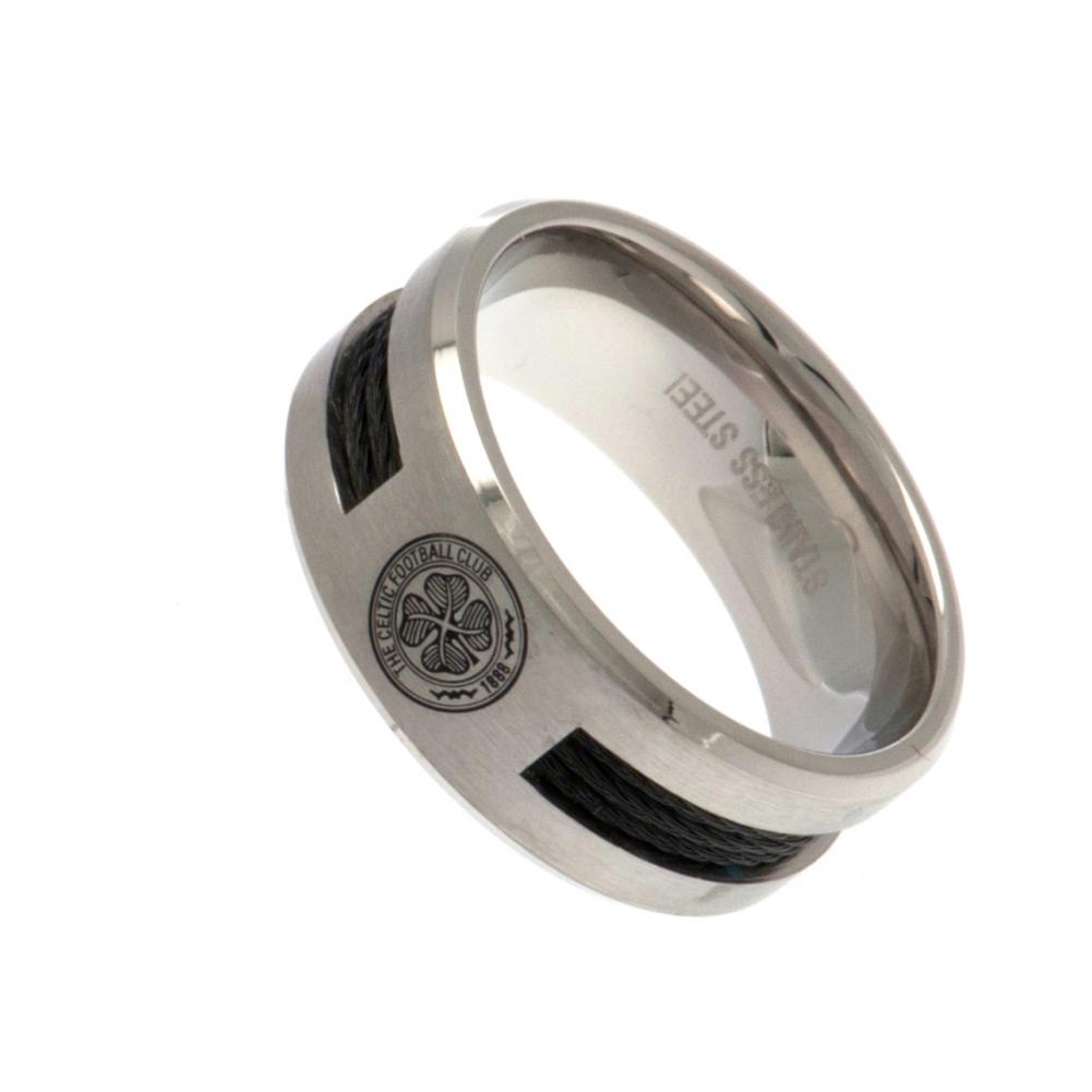 (image for) Celtic FC Black Inlay Ring Medium
