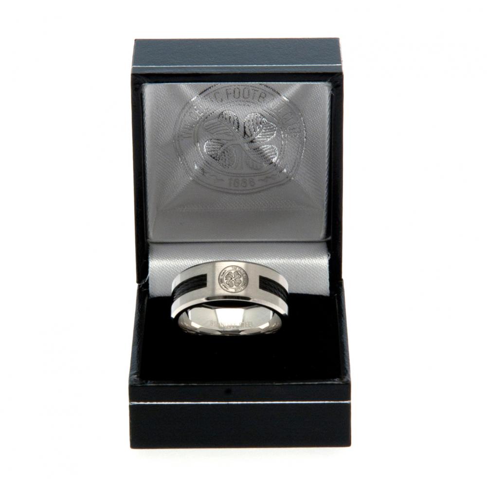 (image for) Celtic FC Black Inlay Ring Medium