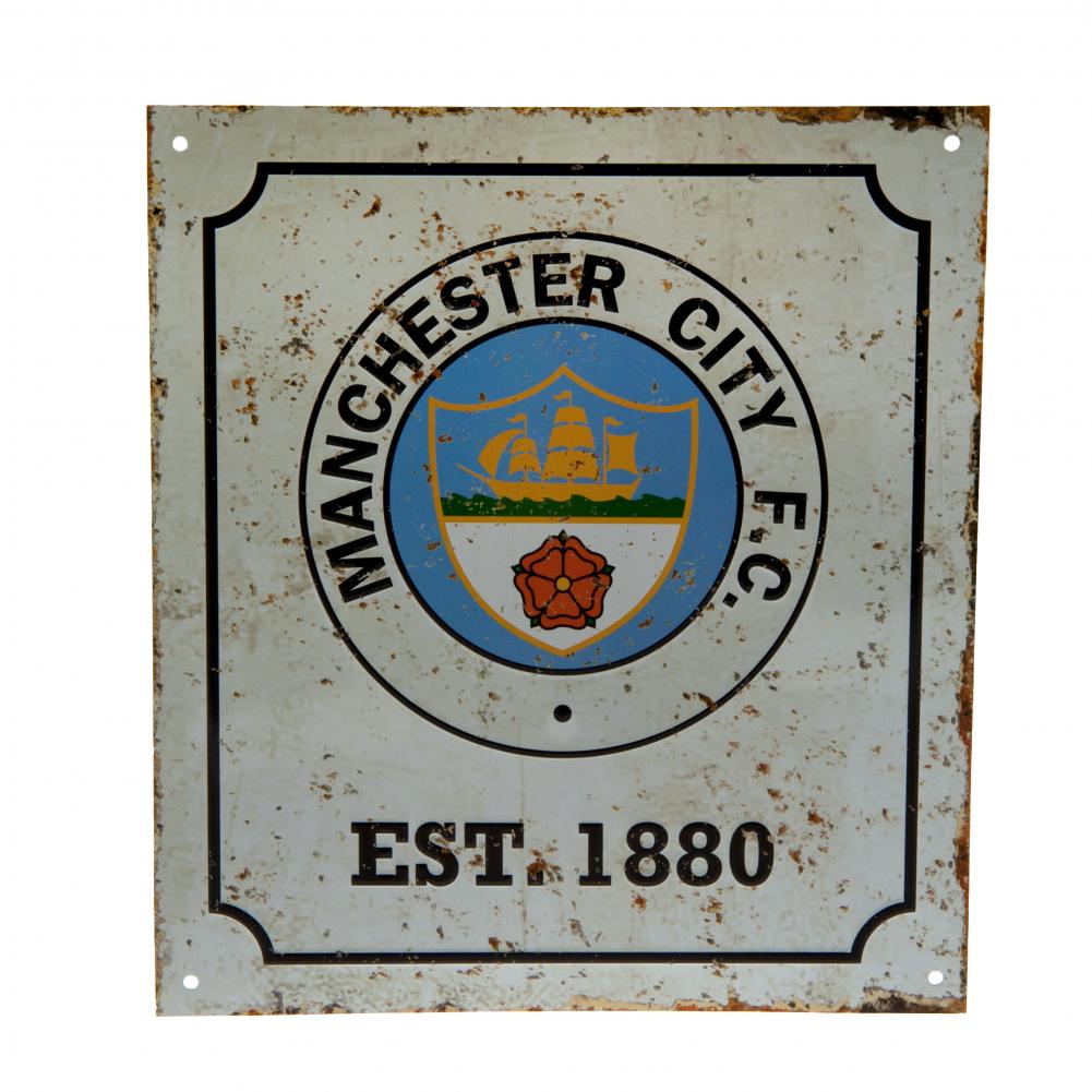 (image for) Manchester City FC Retro Logo Sign