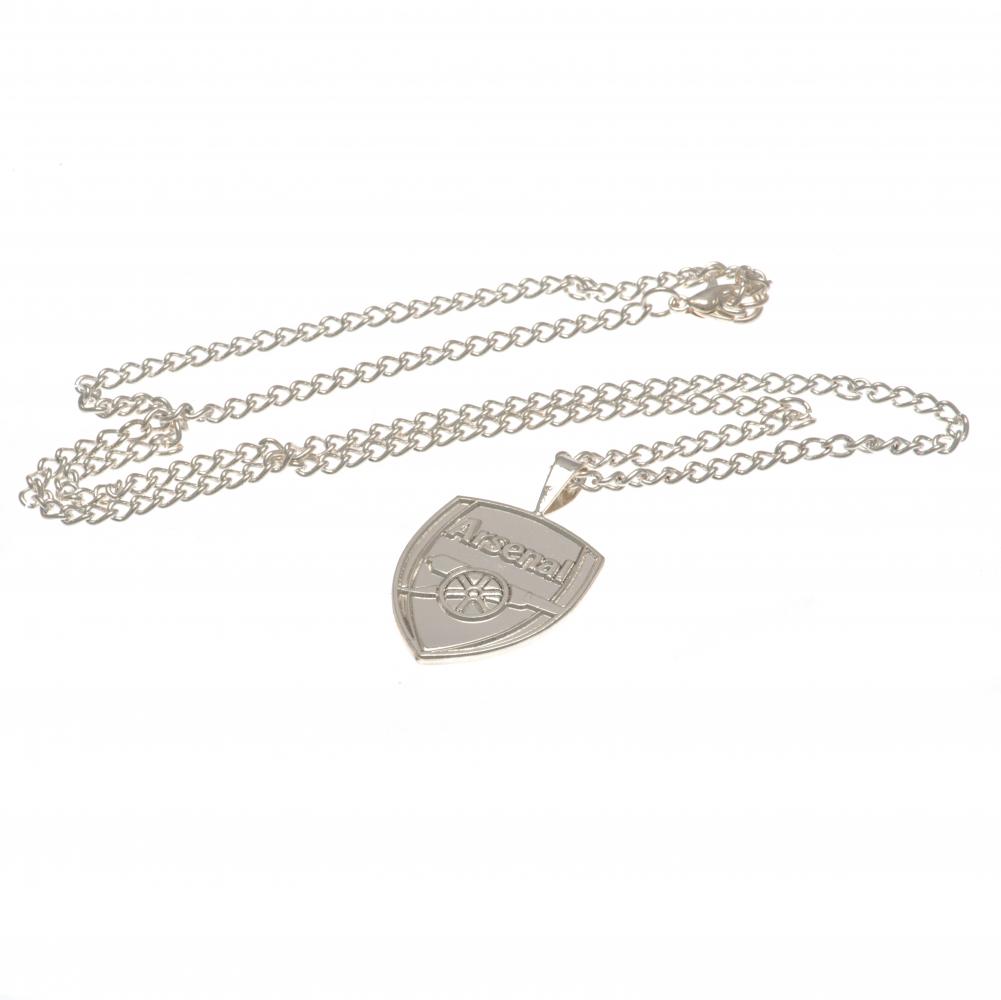 (image for) Arsenal FC Silver Plated Pendant & Chain XL