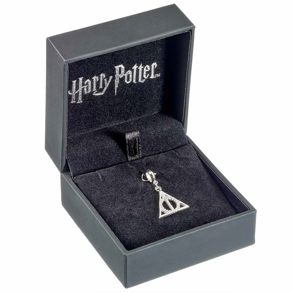 (image for) Harry Potter Sterling Silver Deathly Hallows Crystal Charm