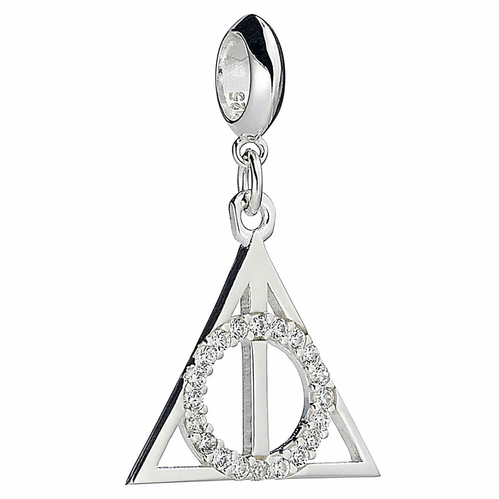 (image for) Harry Potter Sterling Silver Deathly Hallows Crystal Charm