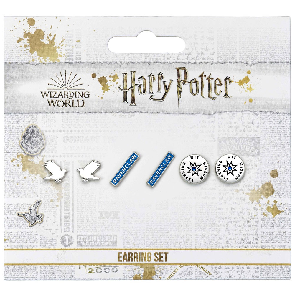 (image for) Harry Potter Silver Plated Ravenclaw Stud Earring Set