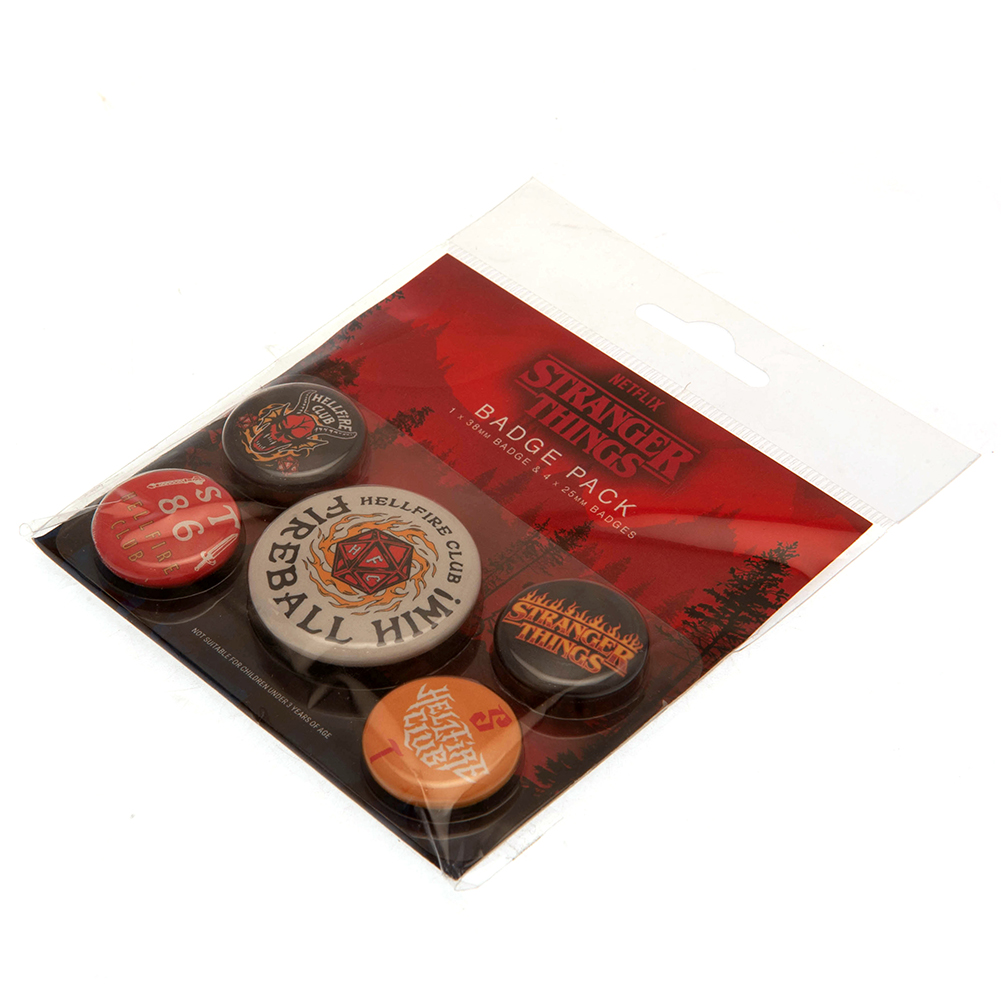 (image for) Stranger Things Hellfire Club Button Badge Set