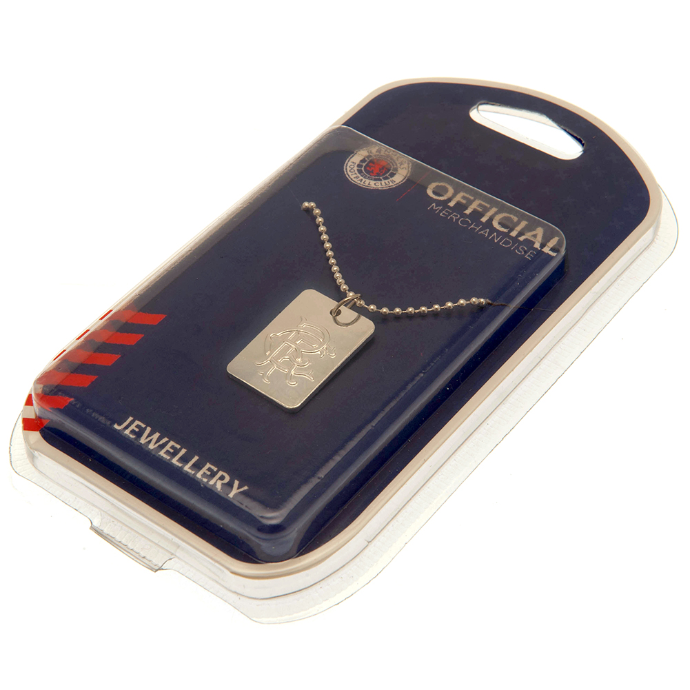 (image for) Rangers FC Silver Plated Dog Tag & Chain