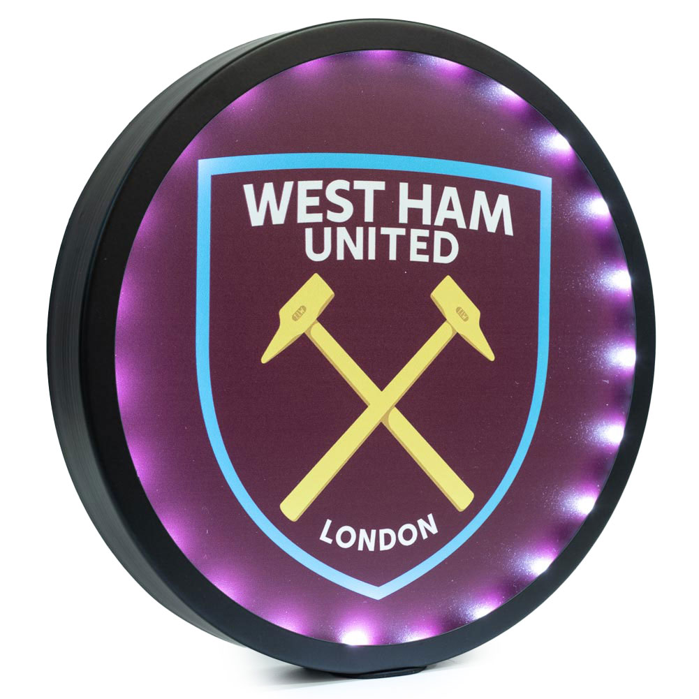 (image for) West Ham United FC Metal LED Logo Sign
