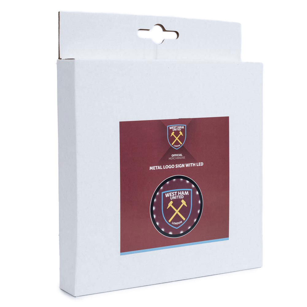 (image for) West Ham United FC Metal LED Logo Sign