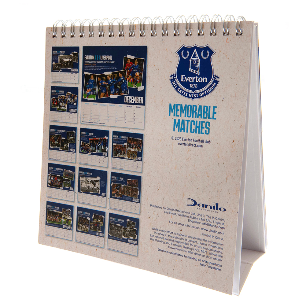 (image for) Everton FC Desktop Calendar 2024