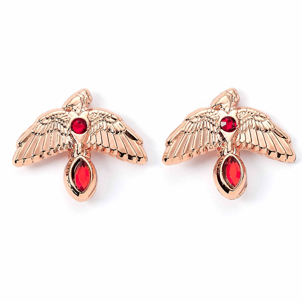 (image for) Harry Potter Rose Gold Plated Fawkes Stud Earrings