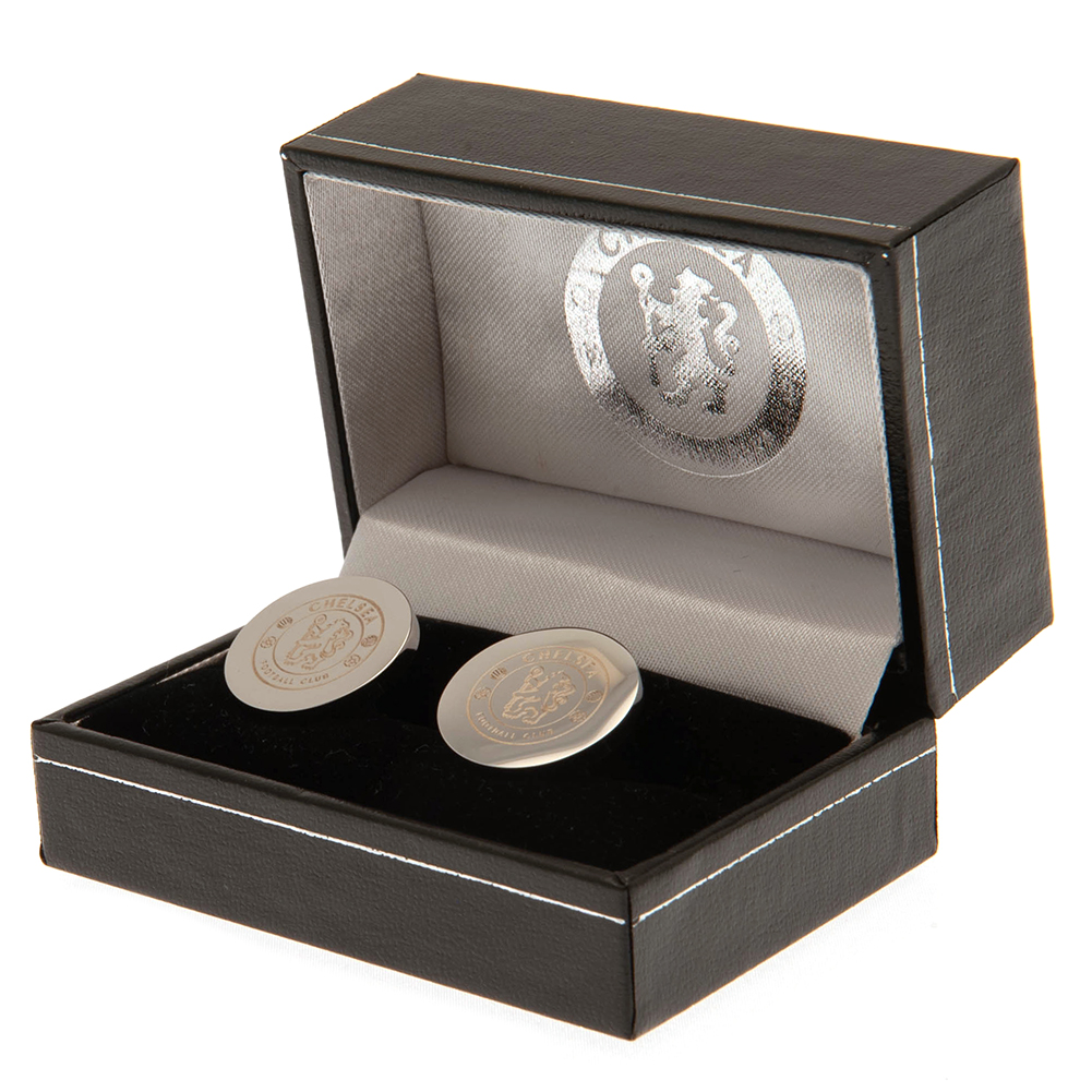 (image for) Chelsea FC Stainless Steel Round Cufflinks