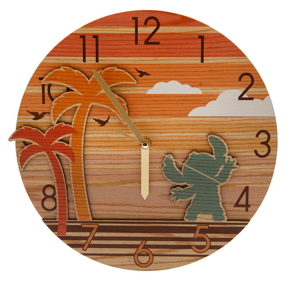 (image for) Lilo & Stitch Premium Wooden Wall Clock