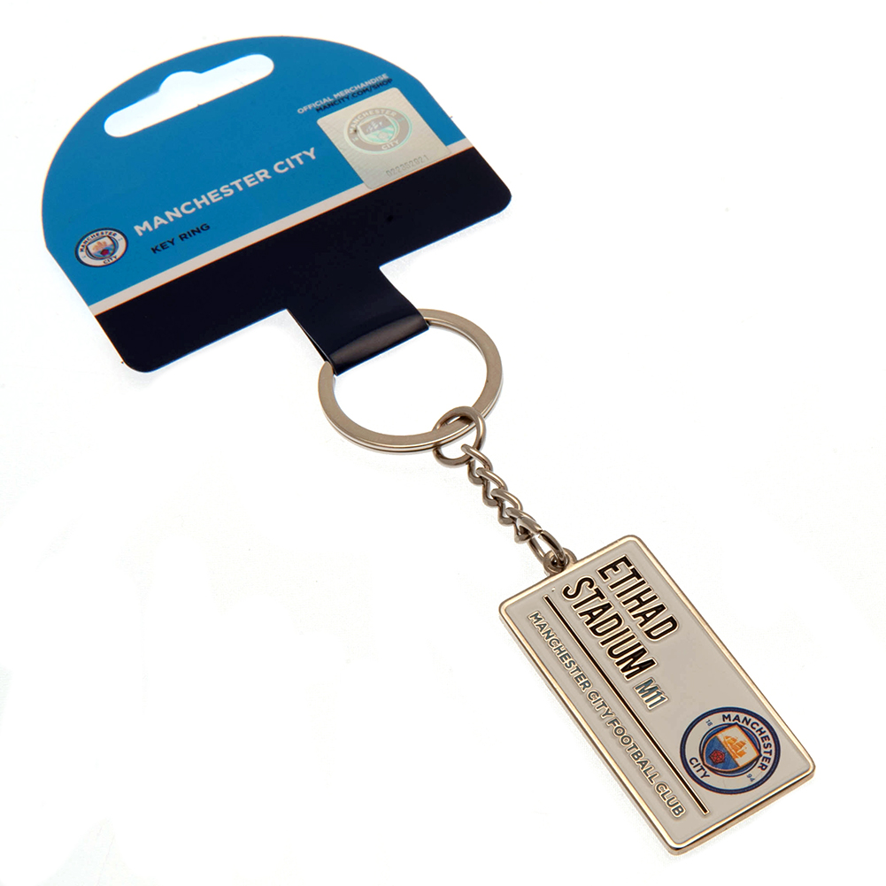 (image for) Manchester City FC Embossed Street Sign Keyring
