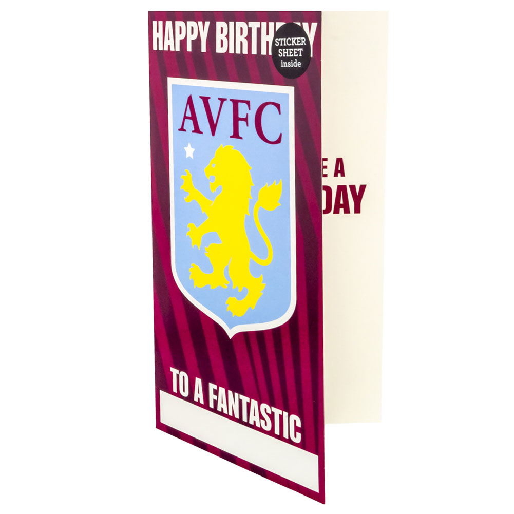 (image for) Aston Villa FC Personalised Birthday Card