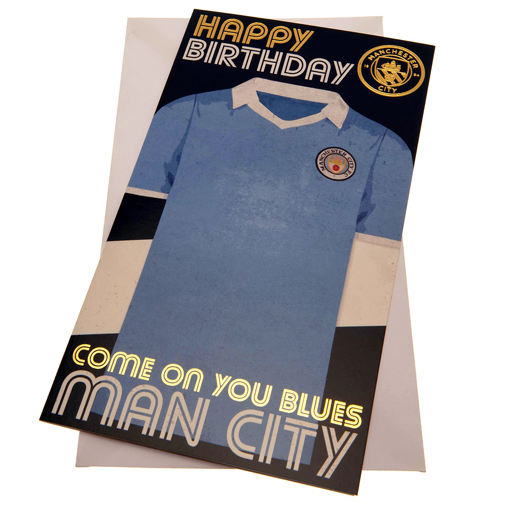 (image for) Manchester City FC Retro Shirt Birthday Card