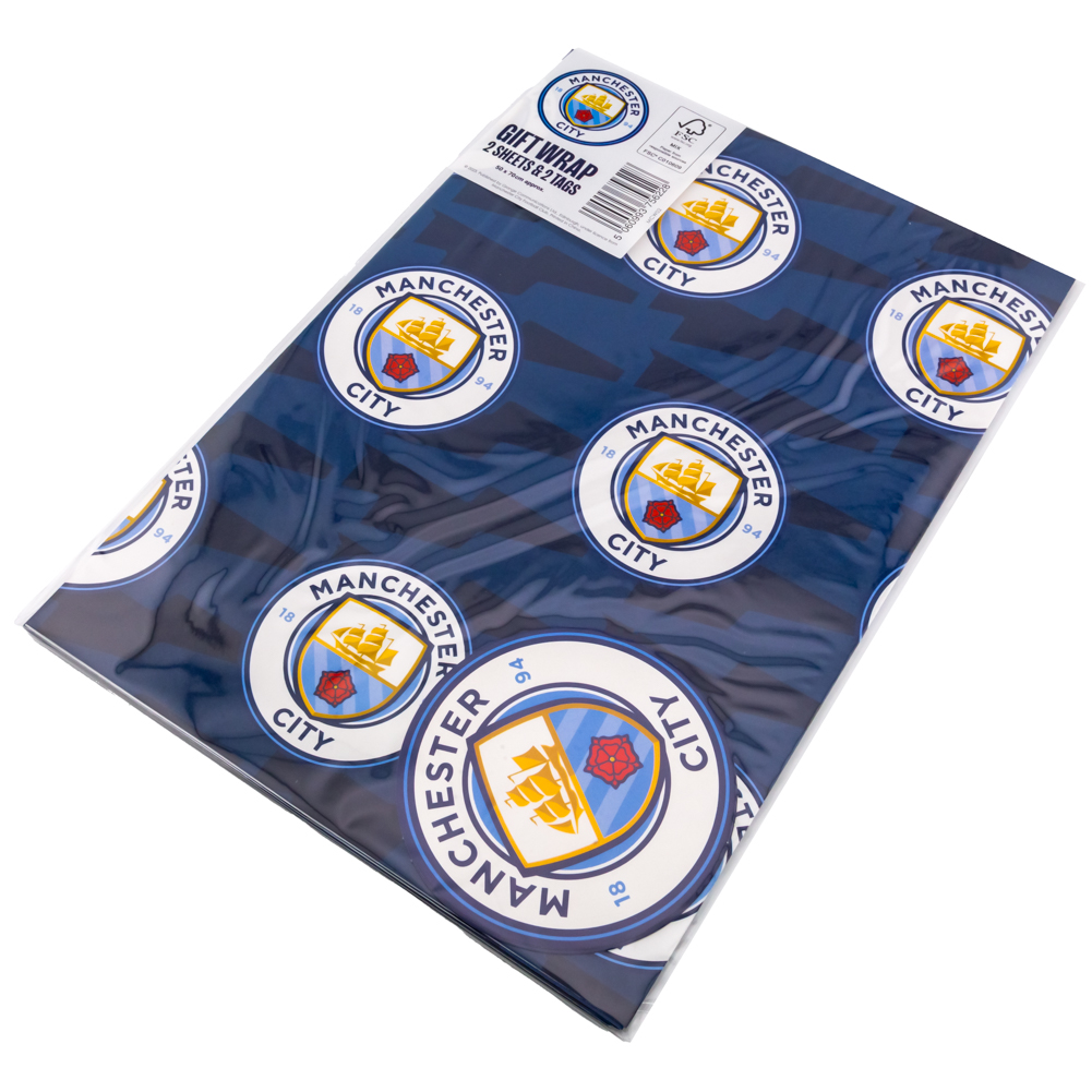 (image for) Manchester City FC Text Gift Wrap