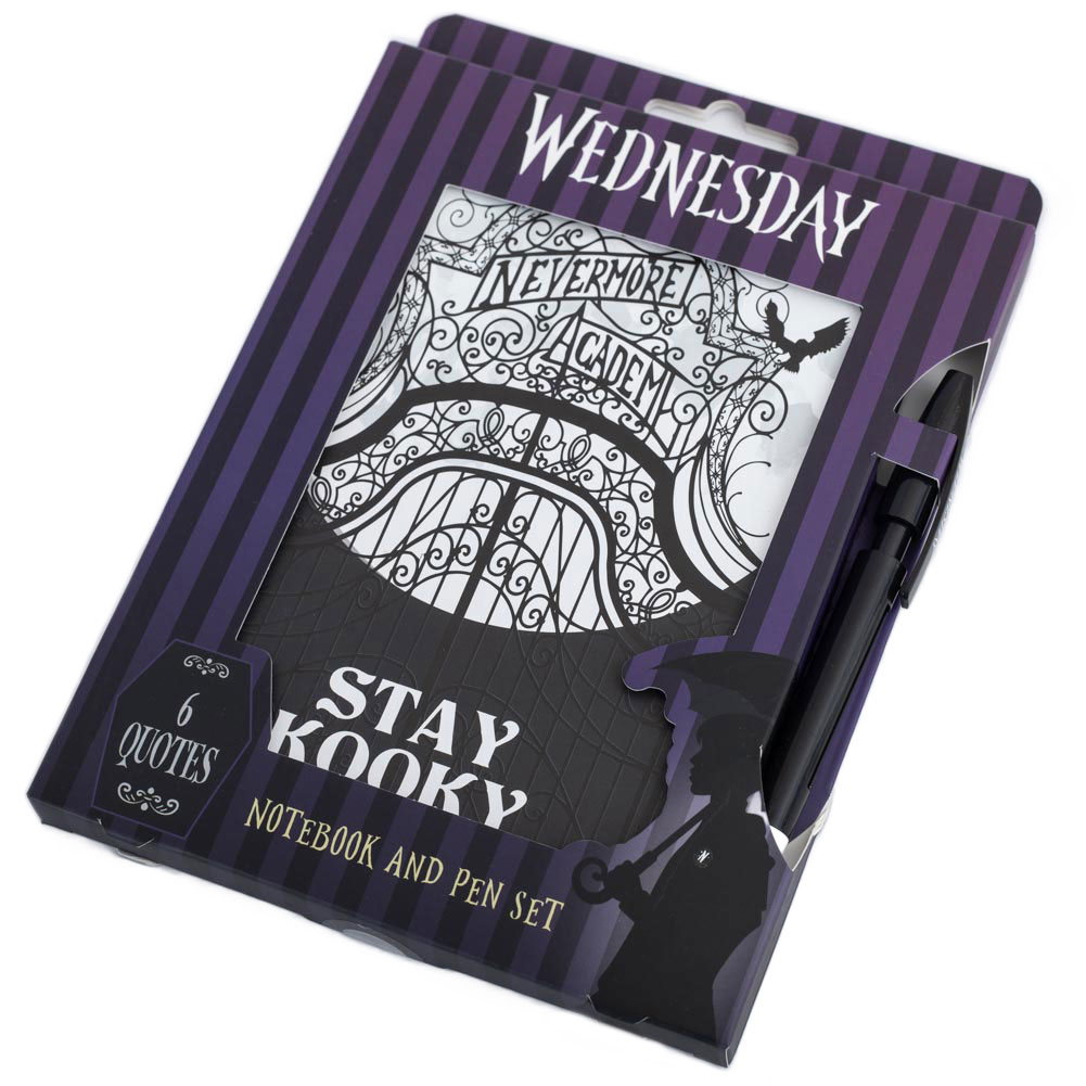 (image for) Wednesday Notebook & Pen Set