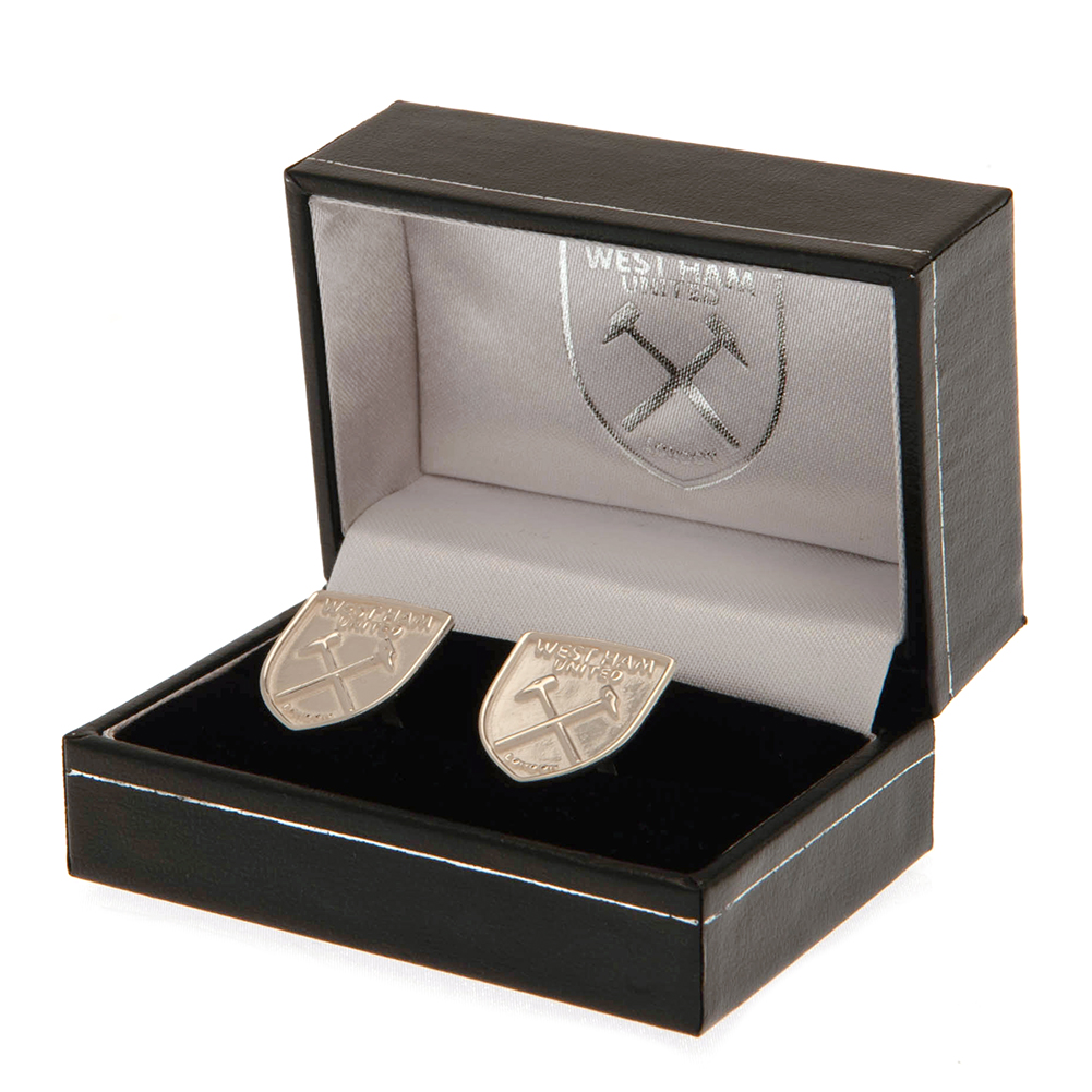 (image for) West Ham United FC Sterling Silver Crest Cufflinks
