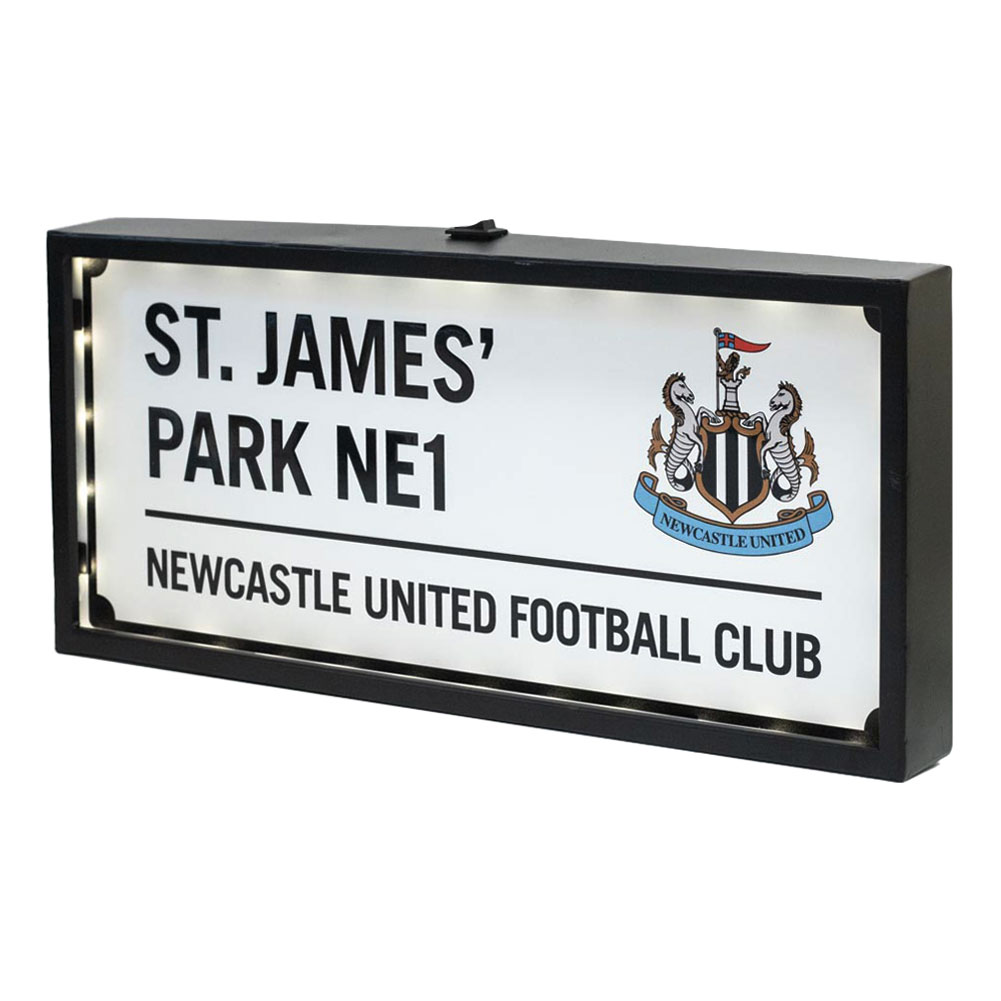 (image for) Newcastle United FC Metal LED Street Sign
