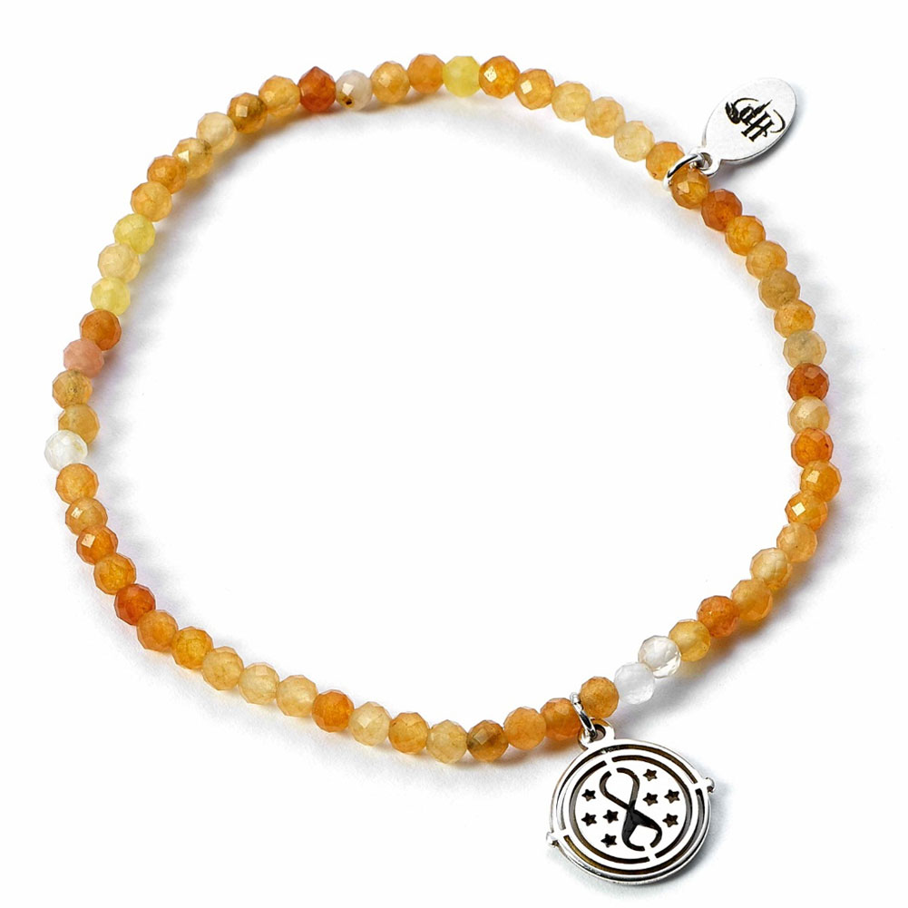 (image for) Harry Potter Stone Bracelet With Sterling Silver Time Turner Charm
