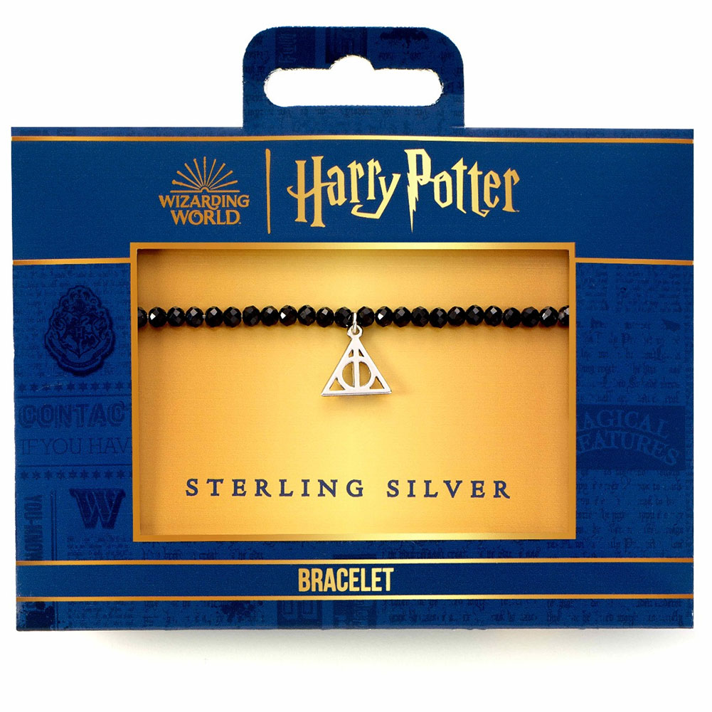 (image for) Harry Potter Stone Bracelet With Sterling Silver Deathly Hallows Charm