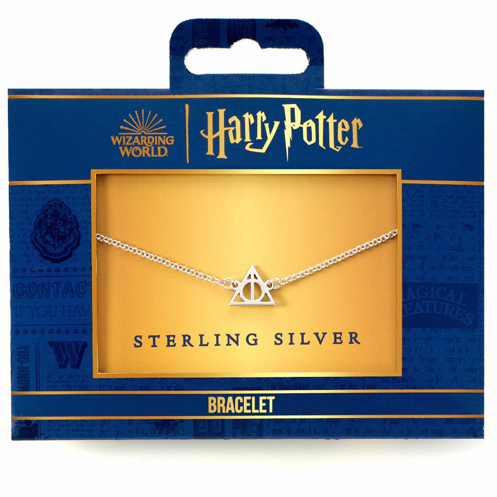 (image for) Harry Potter Sterling Silver Deathly Hallows Charm Bracelet