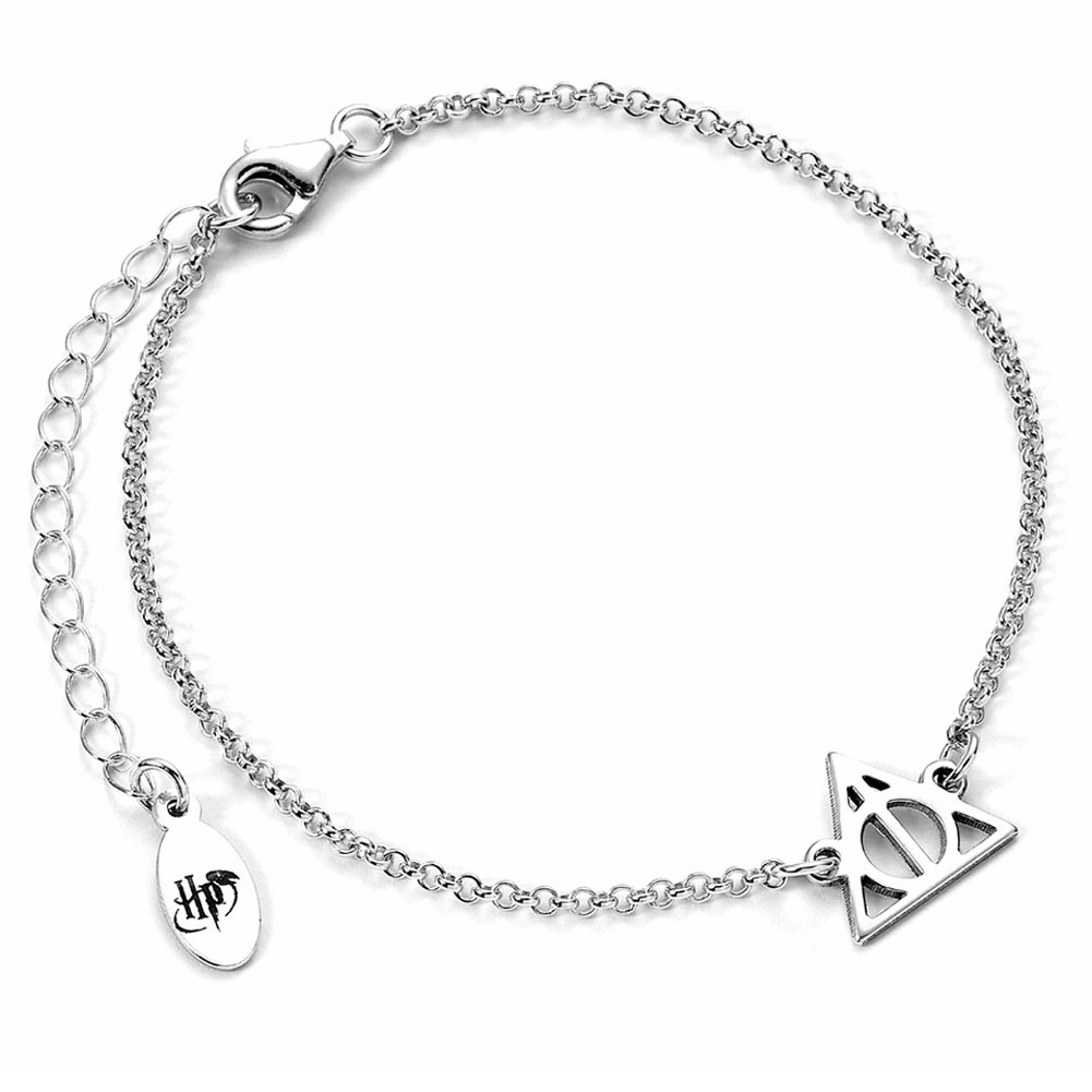 (image for) Harry Potter Sterling Silver Deathly Hallows Charm Bracelet