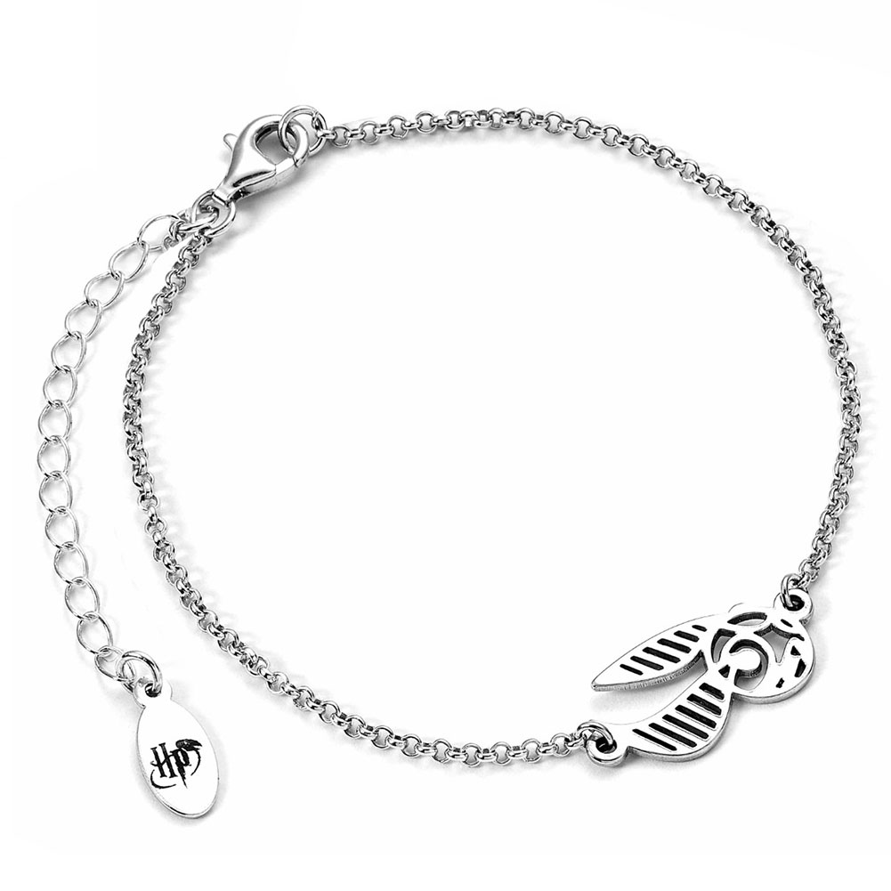 (image for) Harry Potter Sterling Silver Golden Snitch Charm Bracelet