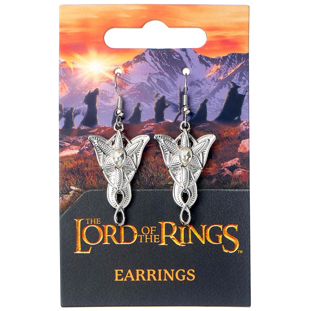 (image for) The Lord Of The Rings Silver Plated Evenstar Hook Earrings
