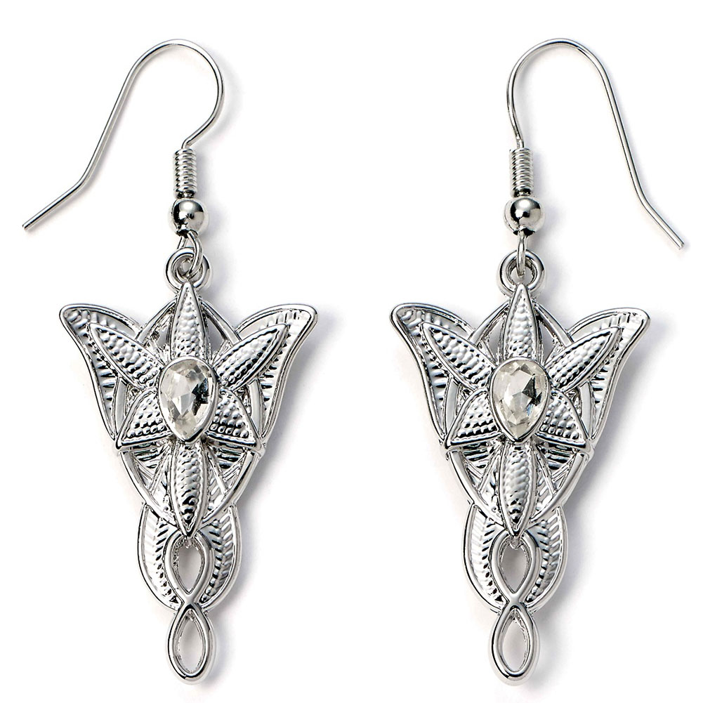 (image for) The Lord Of The Rings Silver Plated Evenstar Hook Earrings