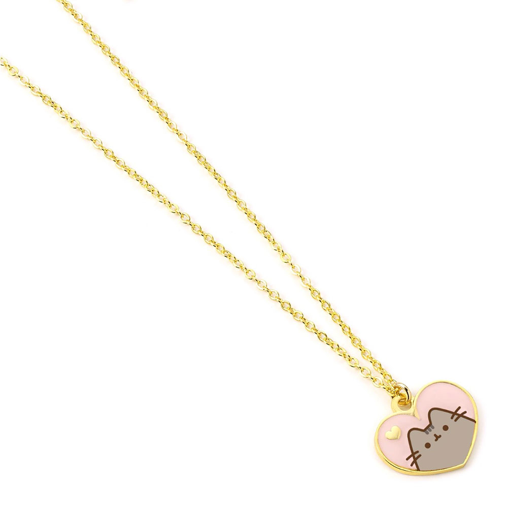(image for) Pusheen Gold Plated Heart Necklace