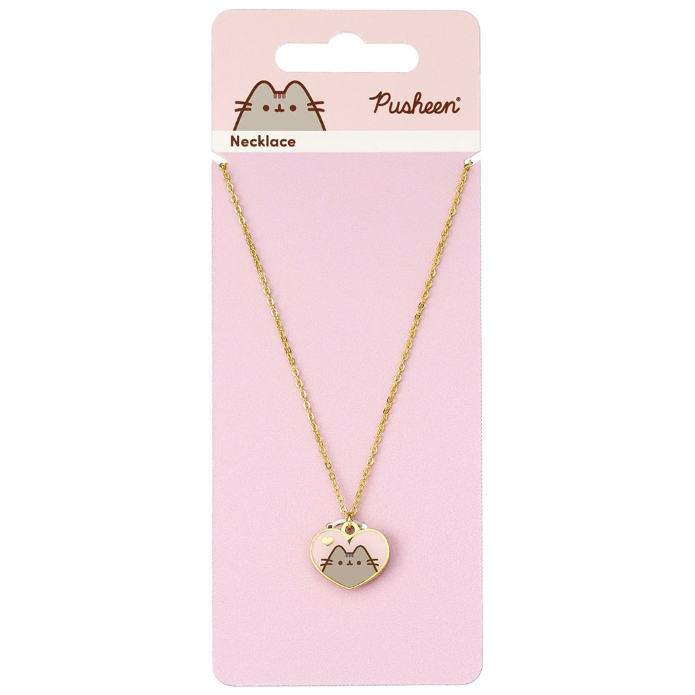 (image for) Pusheen Gold Plated Heart Necklace