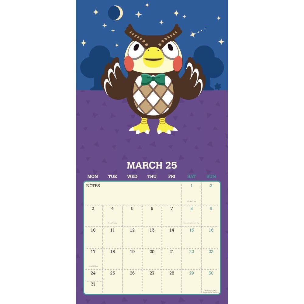 (image for) Animal Crossing Square Calendar 2025