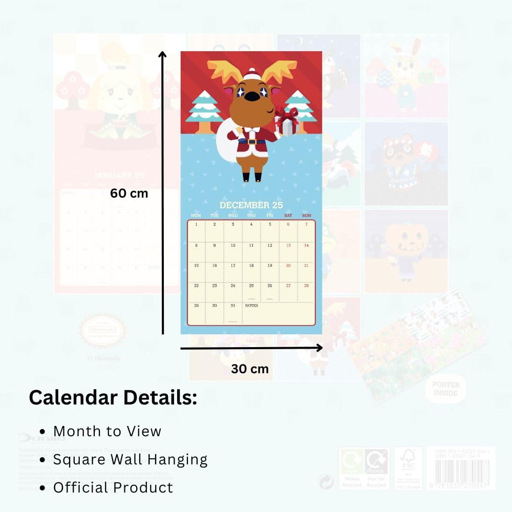 (image for) Animal Crossing Square Calendar 2025
