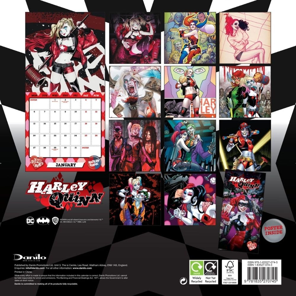 (image for) Harley Quinn Square Calendar 2025