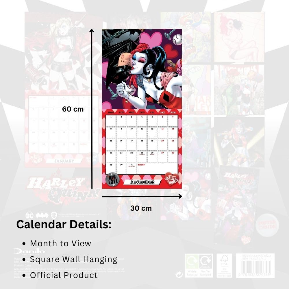 (image for) Harley Quinn Square Calendar 2025