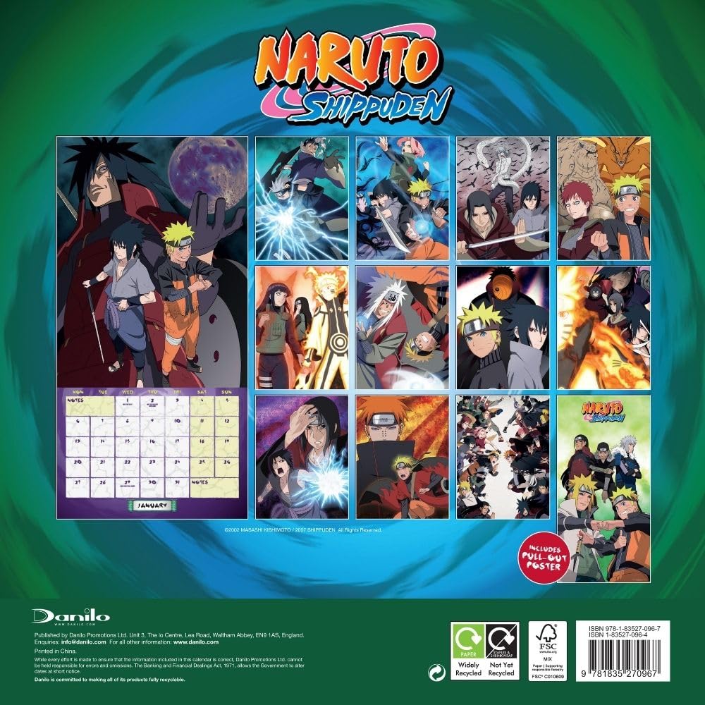 (image for) Naruto: Shippuden Square Calendar 2025