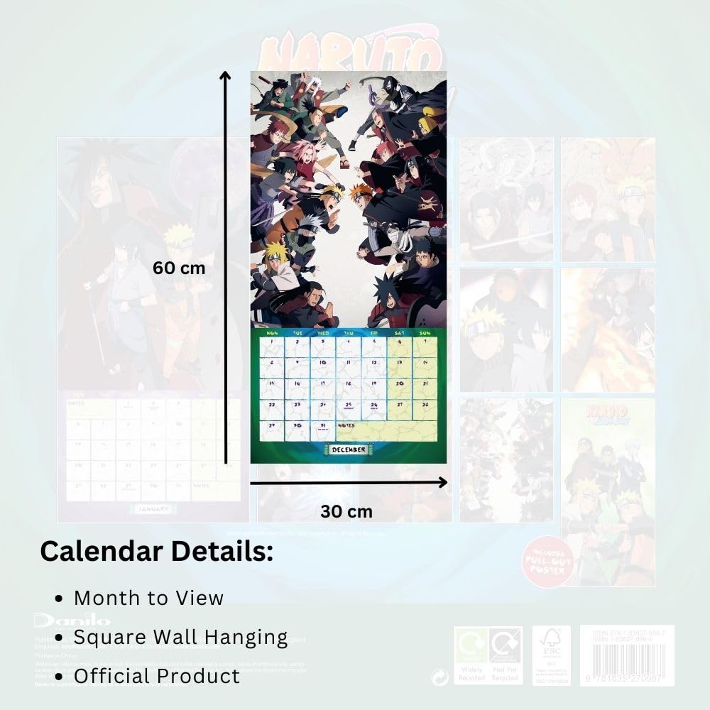 (image for) Naruto: Shippuden Square Calendar 2025