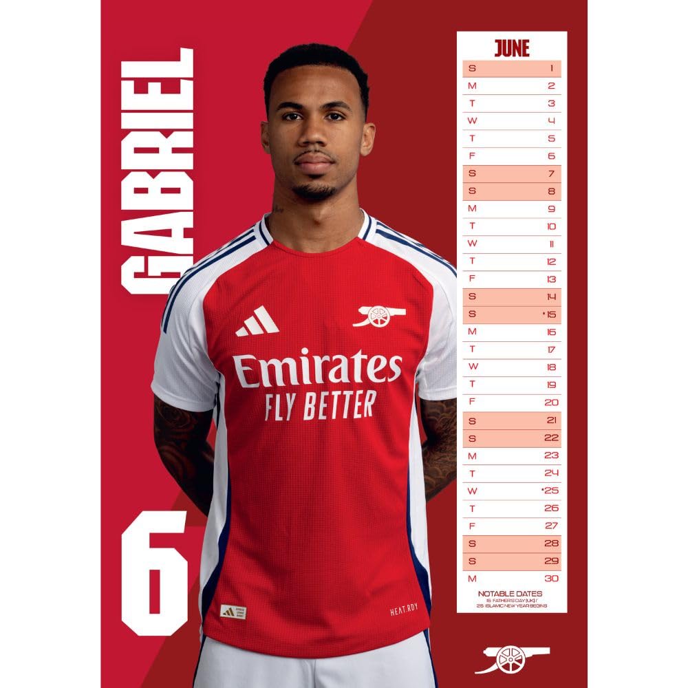 (image for) Arsenal FC A3 Calendar 2025