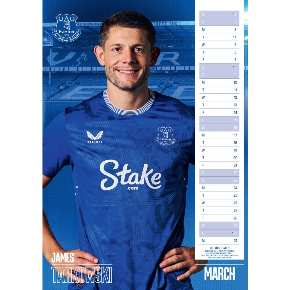 (image for) Everton FC A3 Calendar 2025