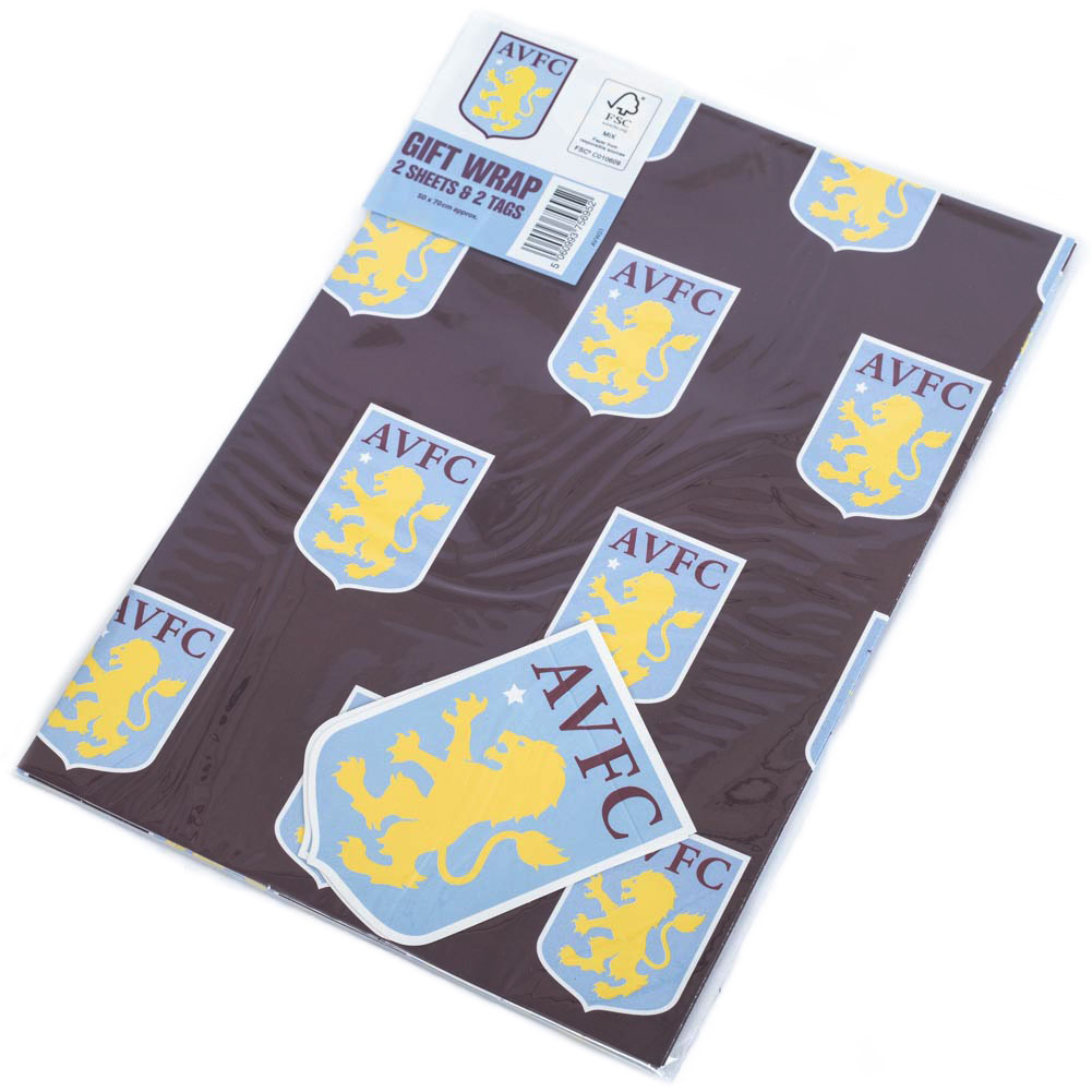 (image for) Aston Villa FC Text Gift Wrap