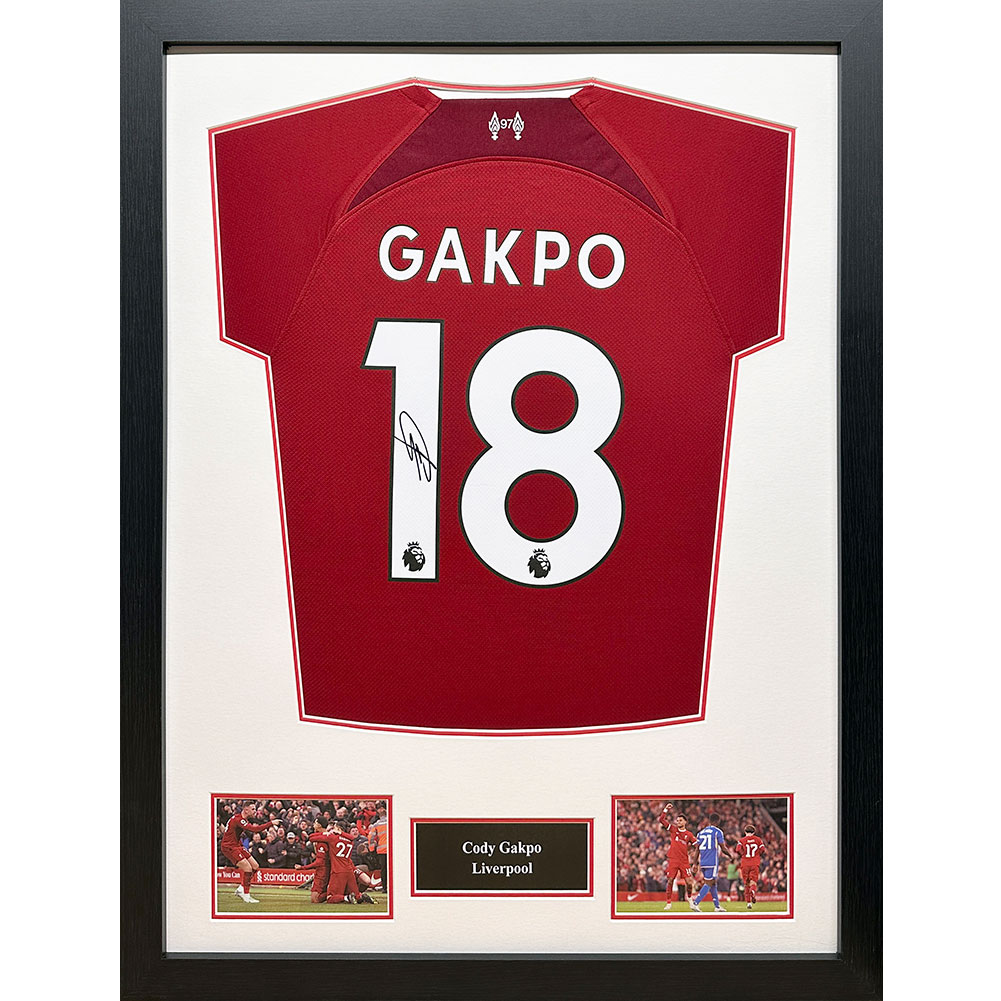 (image for) Liverpool FC Gakpo Signed Shirt (Framed)