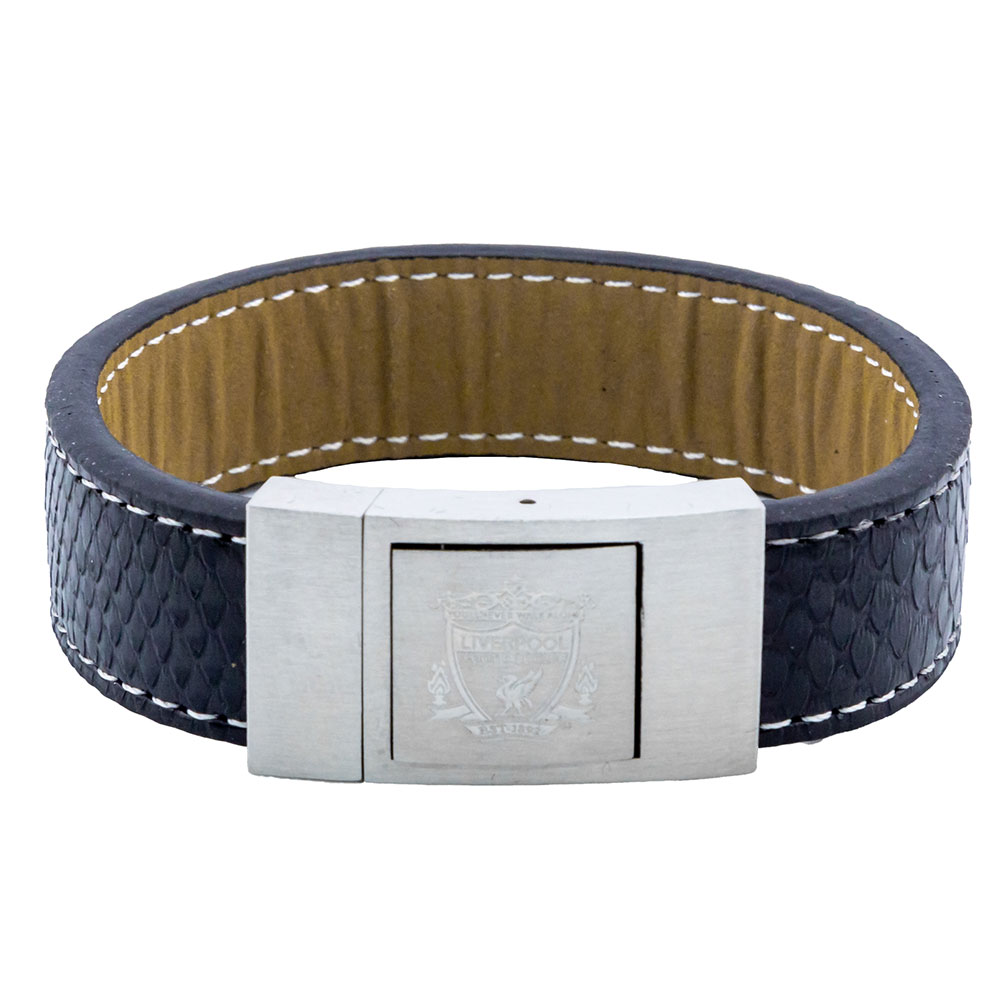 (image for) Liverpool FC Stitched Leather Bracelet